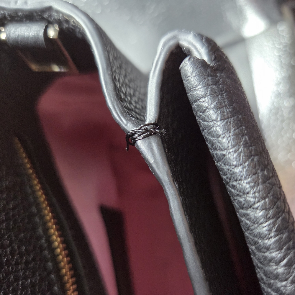 Kate Spade Black Leather Handbag with Gold Accent - Picture 13 of 13
